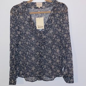 Sezane floral blouse